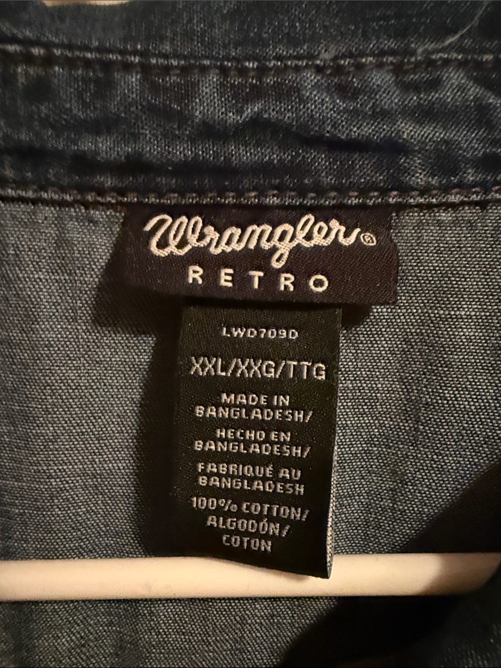 Wrangler Blue Denim Shirt Dress with Waist Tie - Picture 3 of 6